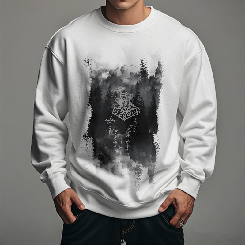 WorldNorse Raven Thor's Hammer Sweatshirt - image 12