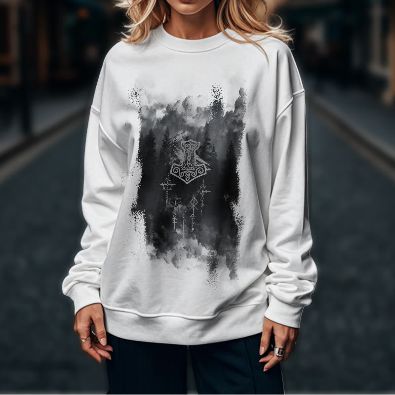 WorldNorse Raven Thor's Hammer Sweatshirt - image 17