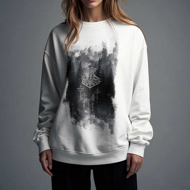 WorldNorse Raven Thor's Hammer Sweatshirt - image 15