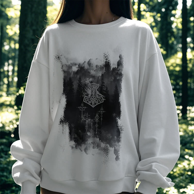 WorldNorse Raven Thor's Hammer Sweatshirt - image 16