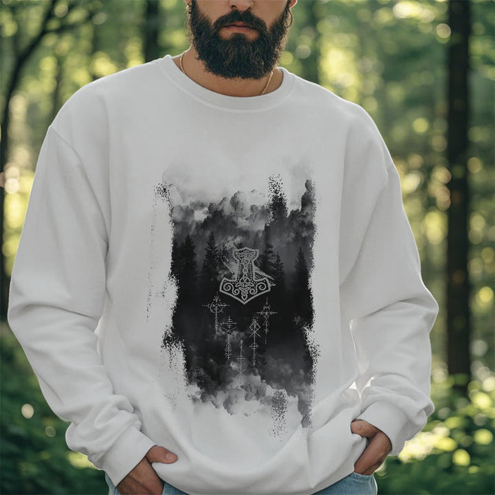 WorldNorse Raven Thor's Hammer Sweatshirt - image 13
