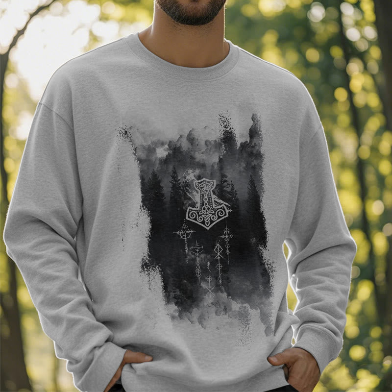 WorldNorse Raven Thor's Hammer Sweatshirt