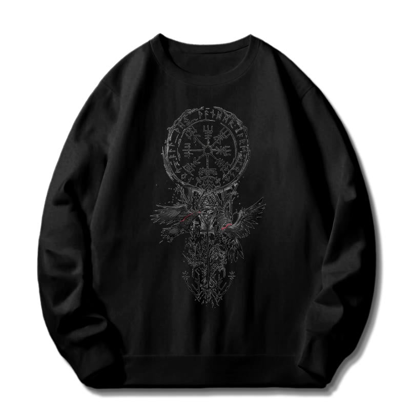 WorldNorse Viking Vegvisir Valknut Totem Sweatshirt