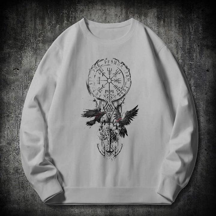 WorldNorse Viking Vegvisir Valknut Totem Sweatshirt