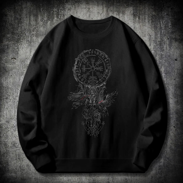 WorldNorse Viking Vegvisir Valknut Totem Sweatshirt