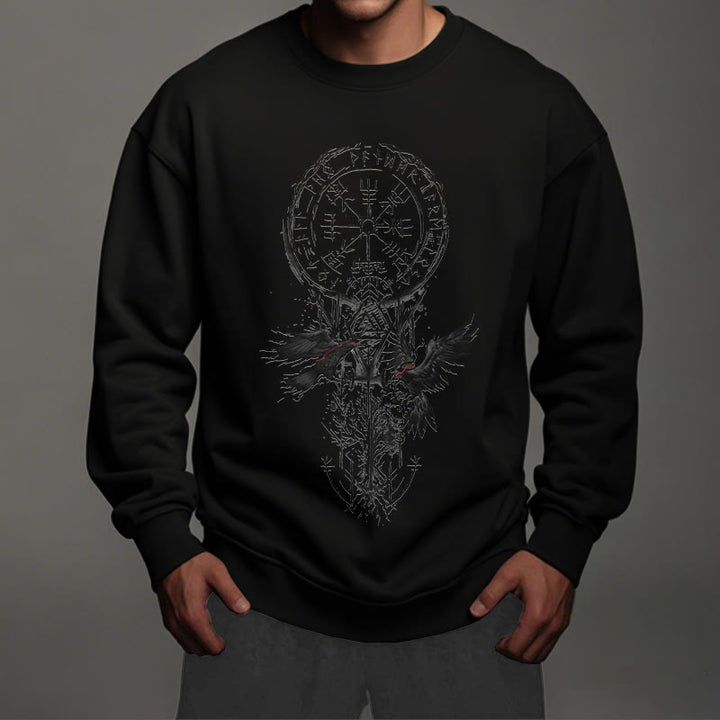 WorldNorse Viking Vegvisir Valknut Totem Sweatshirt