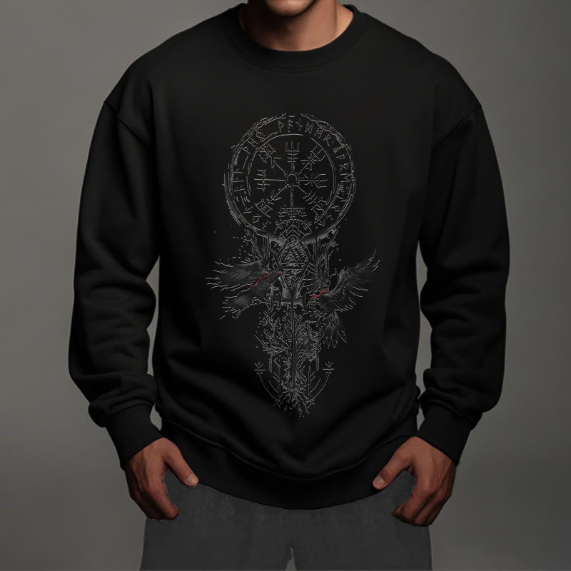 WorldNorse Viking Vegvisir Valknut Totem Sweatshirt - image 4