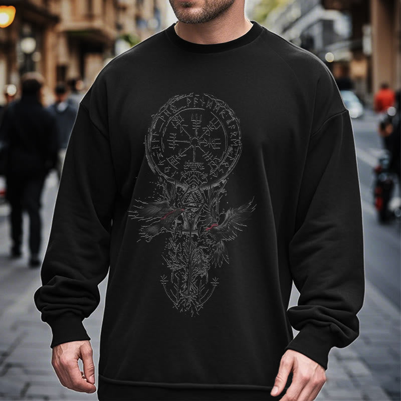 WorldNorse Viking Vegvisir Valknut Totem Sweatshirt