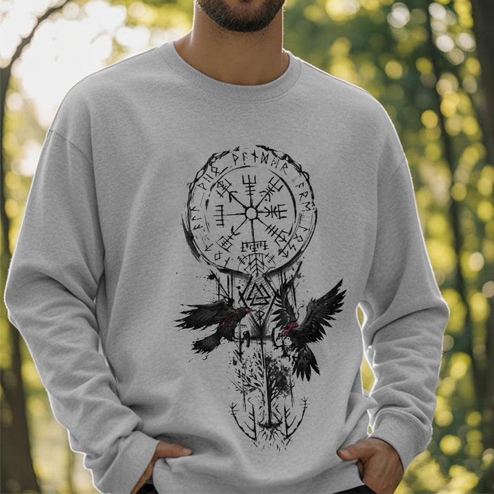 WorldNorse Viking Vegvisir Valknut Totem Sweatshirt