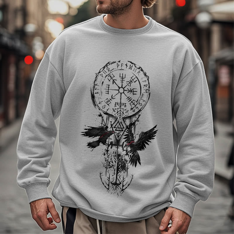 WorldNorse Viking Vegvisir Valknut Totem Sweatshirt