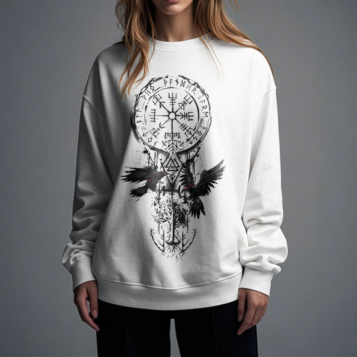 WorldNorse Viking Vegvisir Valknut Totem Sweatshirt