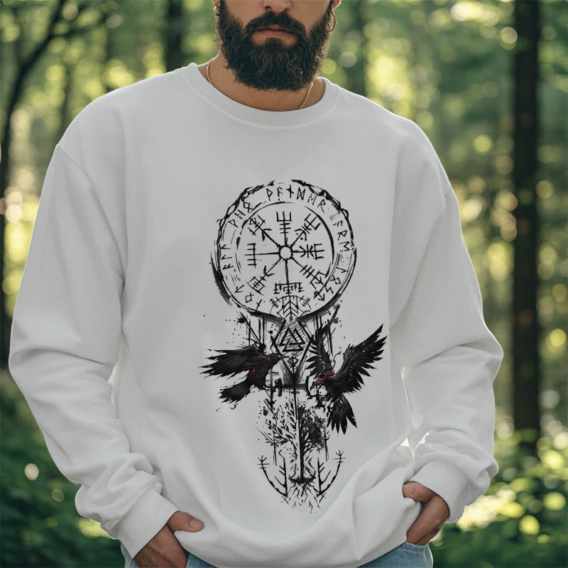 WorldNorse Viking Vegvisir Valknut Totem Sweatshirt