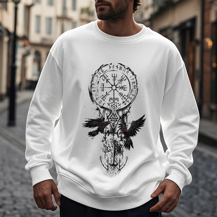 WorldNorse Viking Vegvisir Valknut Totem Sweatshirt