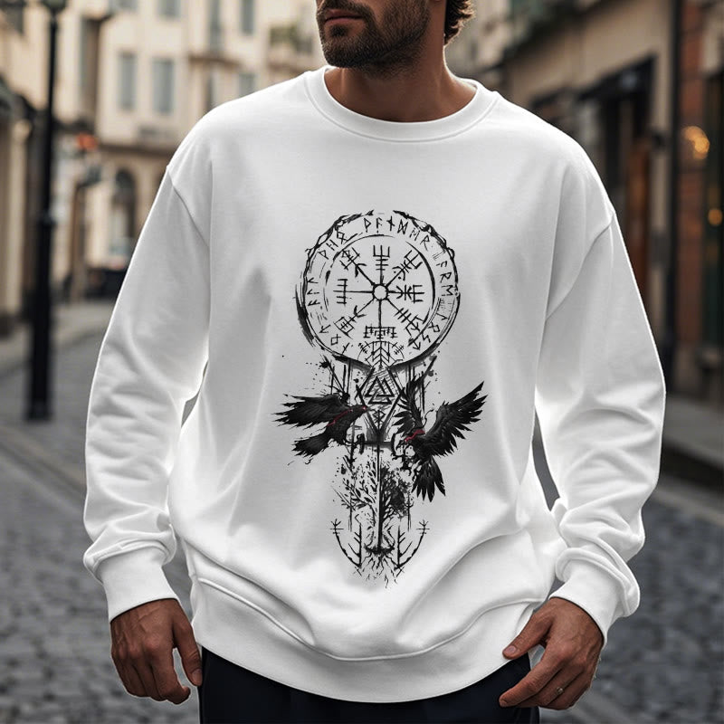 WorldNorse Viking Vegvisir Valknut Totem Sweatshirt