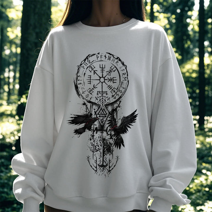 WorldNorse Viking Vegvisir Valknut Totem Sweatshirt