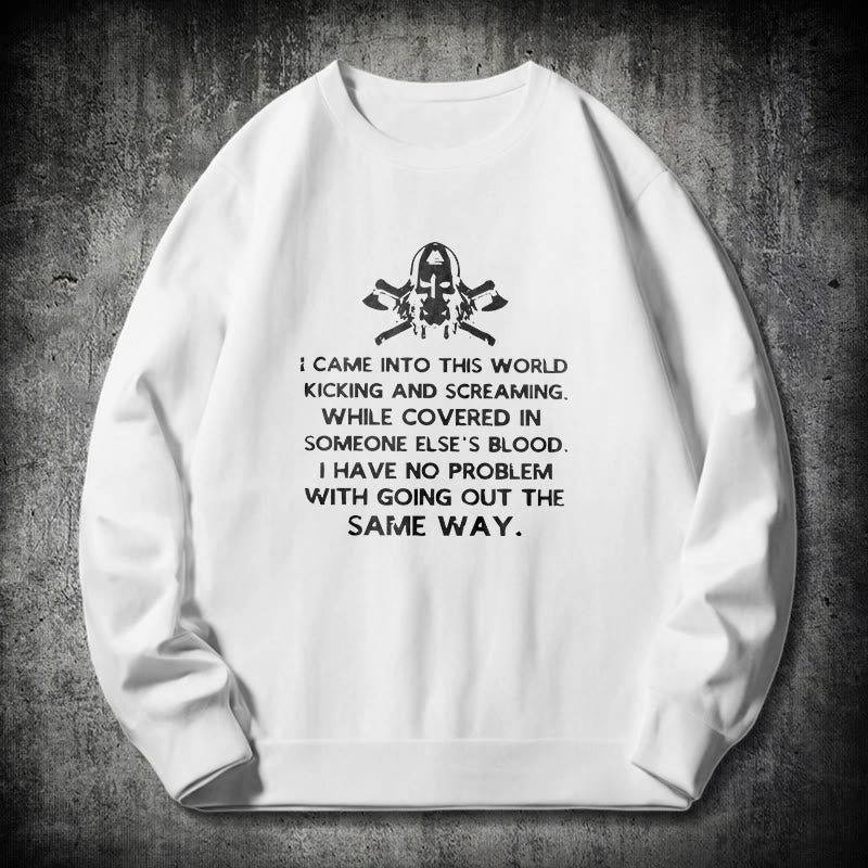 WorldNorse I Came Into This World Viking Sweatshirt - White - 2XL - image 10
