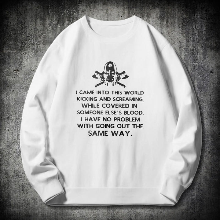 WorldNorse I Came Into This World Viking Sweatshirt - White - 2XL - image 10