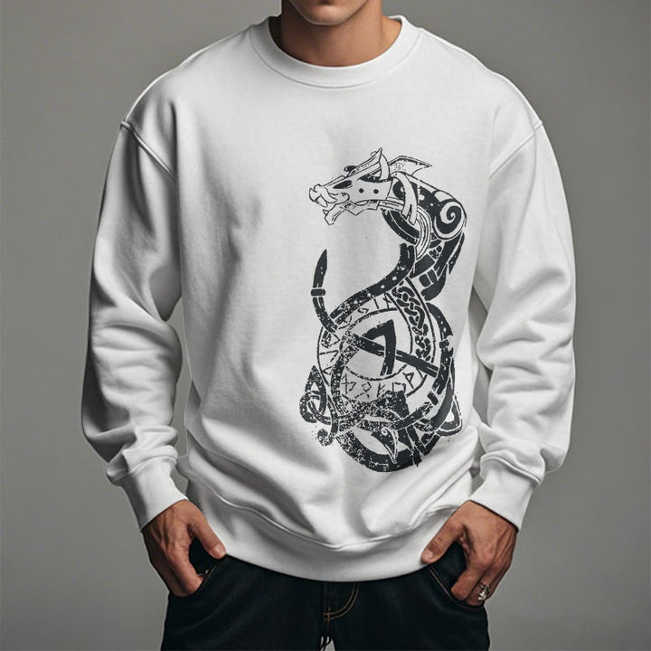 WorldNorse Celtic Knot Dragon Runes Sweatshirt - image 12