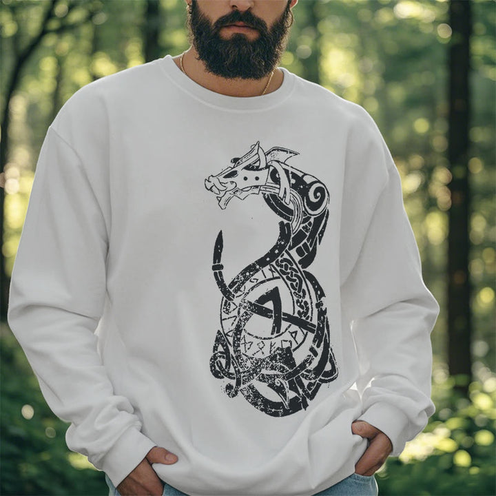 WorldNorse Celtic Knot Dragon Runes Sweatshirt - image 13