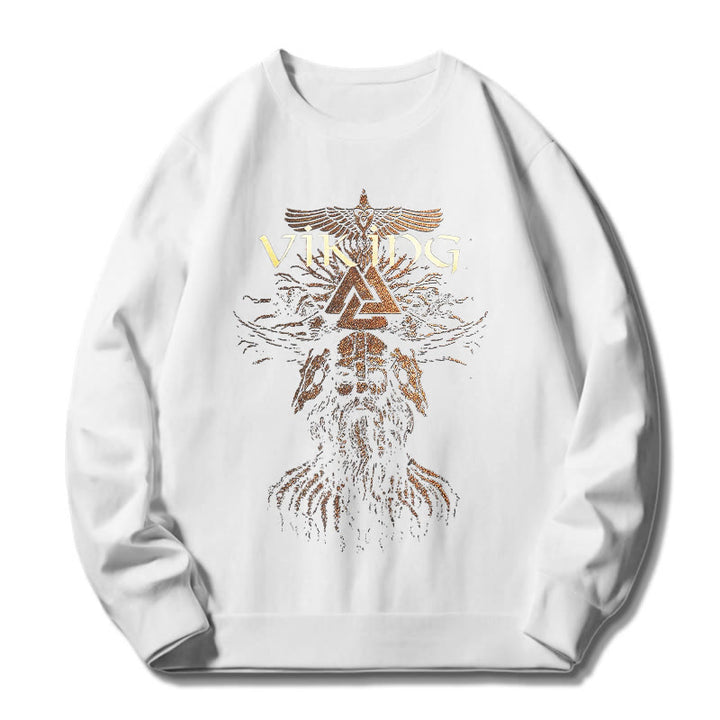 WorldNorse Viking Art Raven Valknut Sweatshirt