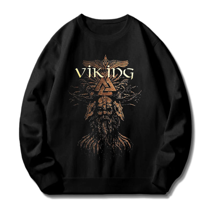 WorldNorse Viking Art Raven Valknut Sweatshirt