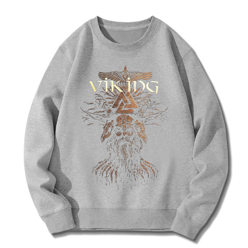 WorldNorse Viking Art Raven Valknut Sweatshirt