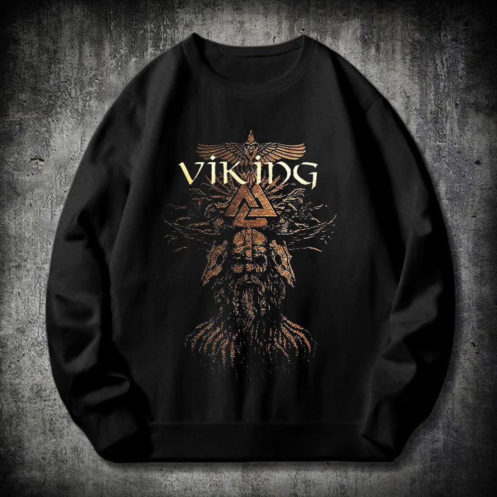 WorldNorse Viking Art Raven Valknut Sweatshirt