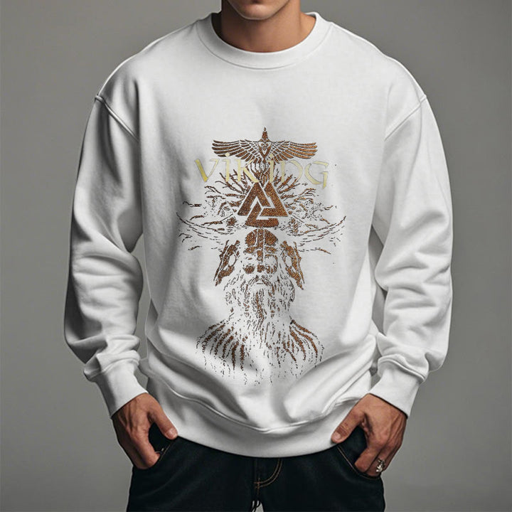 WorldNorse Viking Art Raven Valknut Sweatshirt