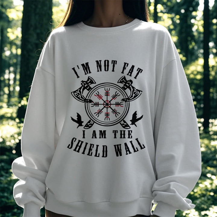 WorldNorse I am the Shield Wall Helm of Awe Sweatshirt