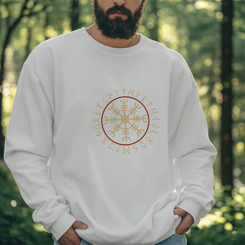 WorldNorse Helm Of Awe With Rune Circle Sweatshirt - image 13