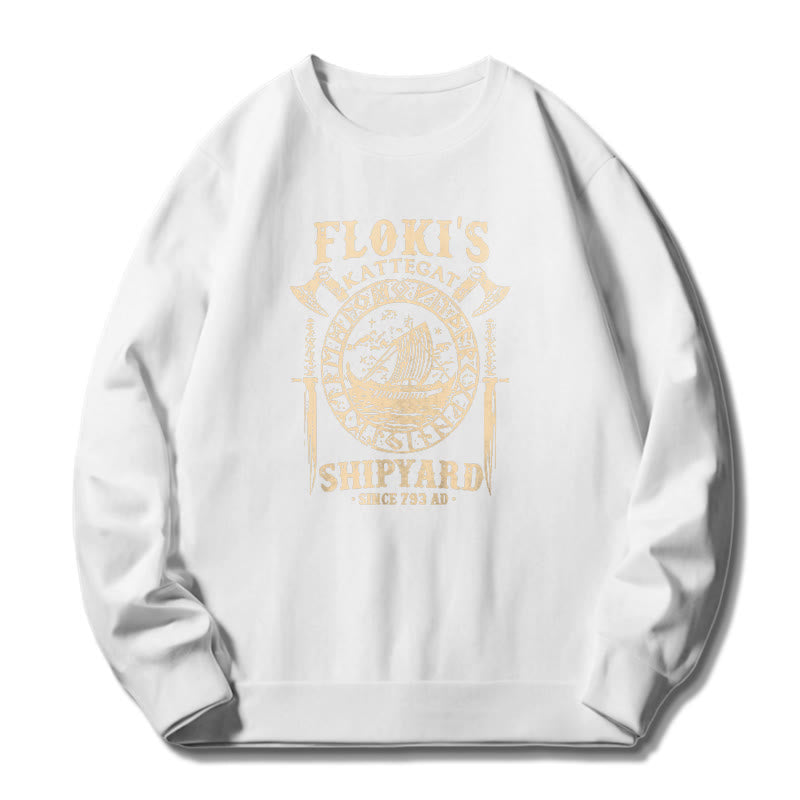 WorldNorse Shipyard Viking Ship And Sword Sweatshirt