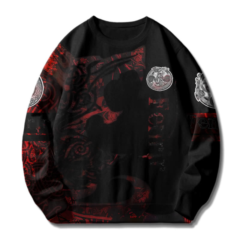 WorldNorse Viking Wolve Fenrir Blood Sweatshirt