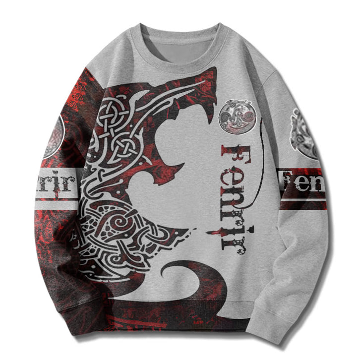 WorldNorse Viking Wolve Fenrir Blood Sweatshirt