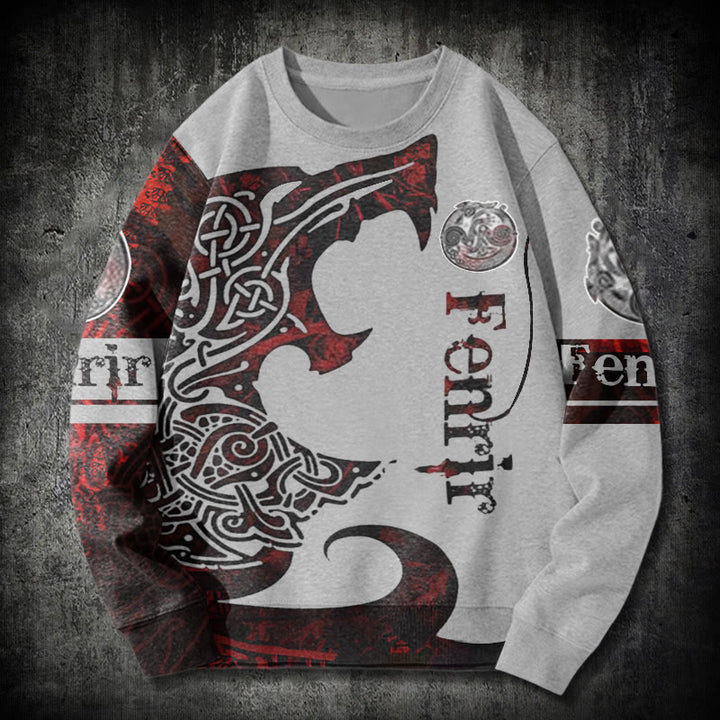 WorldNorse Viking Wolve Fenrir Blood Sweatshirt