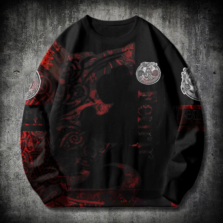 WorldNorse Viking Wolve Fenrir Blood Sweatshirt