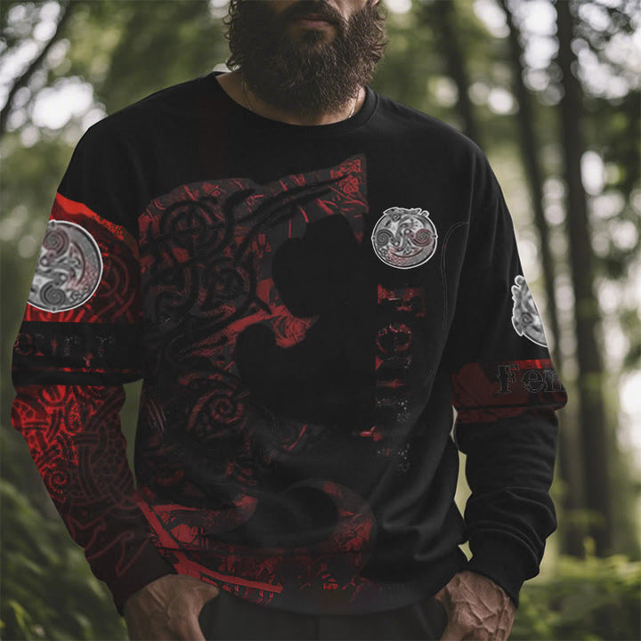 WorldNorse Viking Wolve Fenrir Blood Sweatshirt