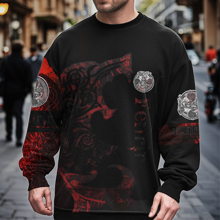 WorldNorse Viking Wolve Fenrir Blood Sweatshirt