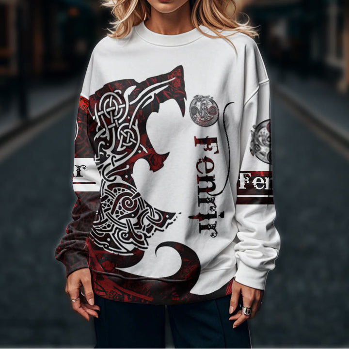 WorldNorse Viking Wolve Fenrir Blood Sweatshirt