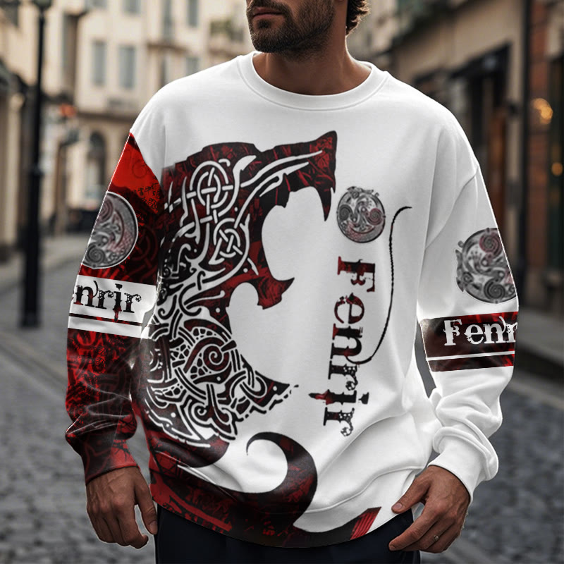 WorldNorse Viking Wolve Fenrir Blood Sweatshirt