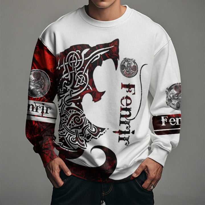 WorldNorse Viking Wolve Fenrir Blood Sweatshirt