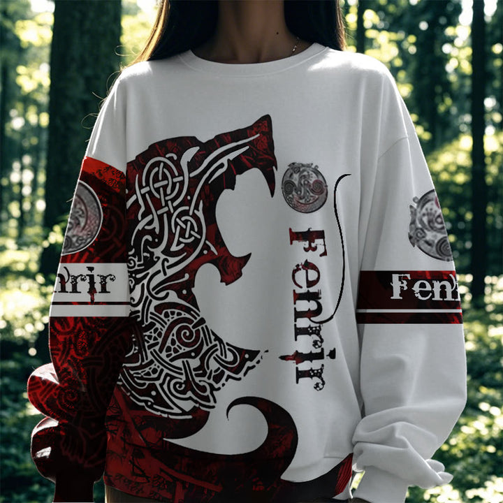 WorldNorse Viking Wolve Fenrir Blood Sweatshirt