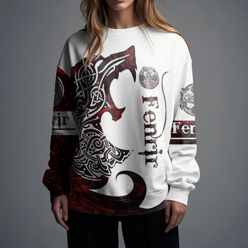 WorldNorse Viking Wolve Fenrir Blood Sweatshirt