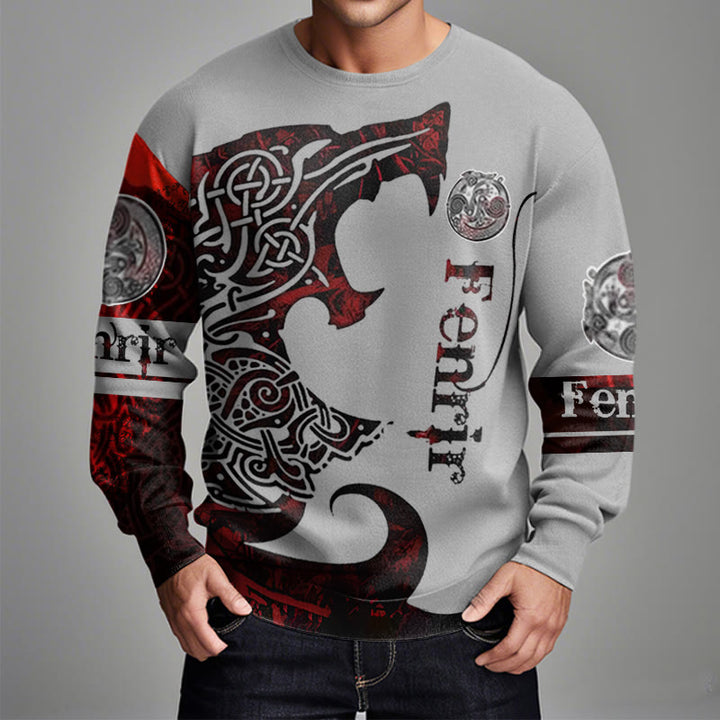 WorldNorse Viking Wolve Fenrir Blood Sweatshirt