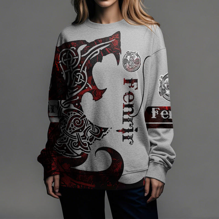 WorldNorse Viking Wolve Fenrir Blood Sweatshirt