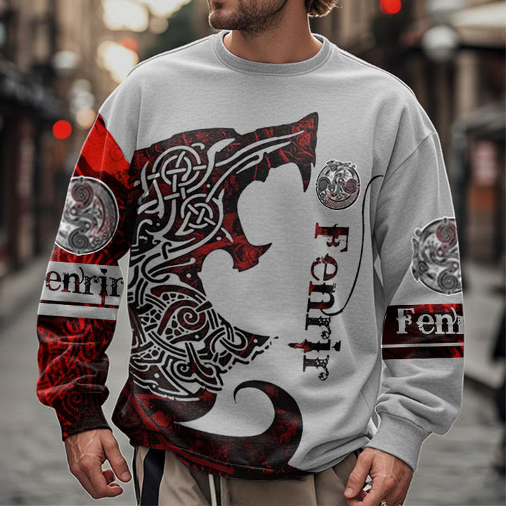 WorldNorse Viking Wolve Fenrir Blood Sweatshirt