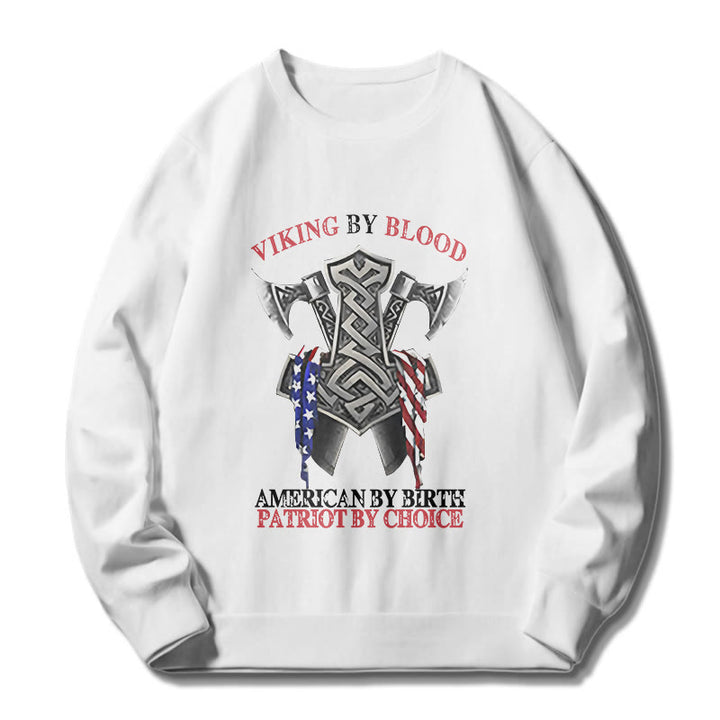 WorldNorse Viking By Blood Mjolnir Axe Celtic Knot Sweatshirt