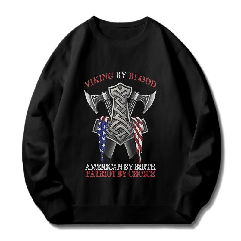 WorldNorse Viking By Blood Mjolnir Axe Celtic Knot Sweatshirt