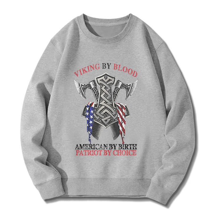 WorldNorse Viking By Blood Mjolnir Axe Celtic Knot Sweatshirt