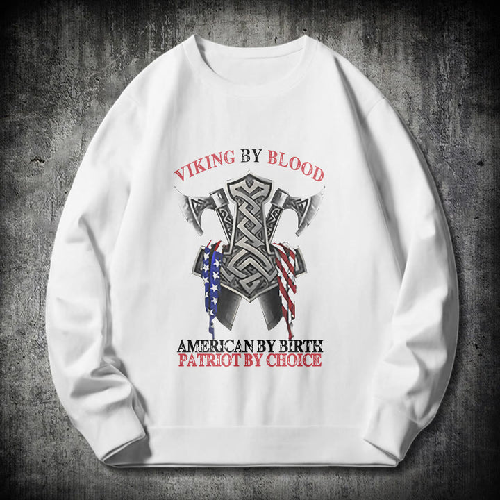 WorldNorse Viking By Blood Mjolnir Axe Celtic Knot Sweatshirt