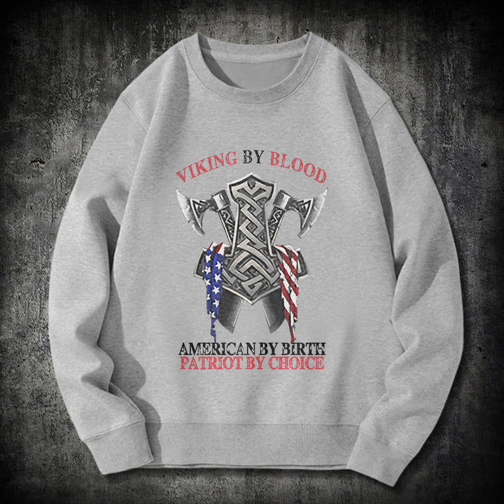 WorldNorse Viking By Blood Mjolnir Axe Celtic Knot Sweatshirt